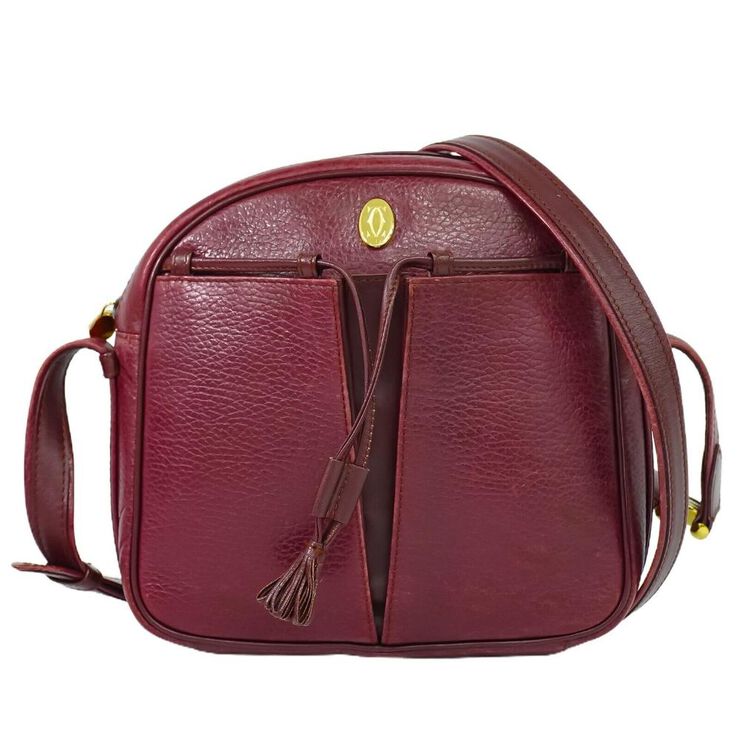 Cartier Vintage Cartier Shoulder Bag Burgundy