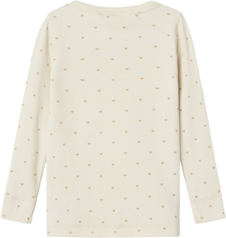 Lil' Atelier NMFGAGO LS SLIM TOP LIL NOOS Turtledove/heart