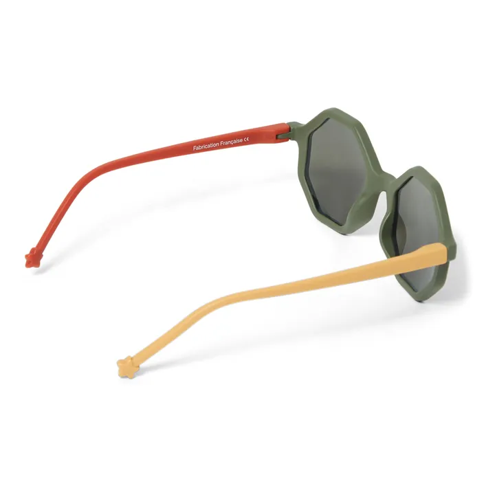 YEYE Lunettes de Soleil Tricolore | Vert kaki