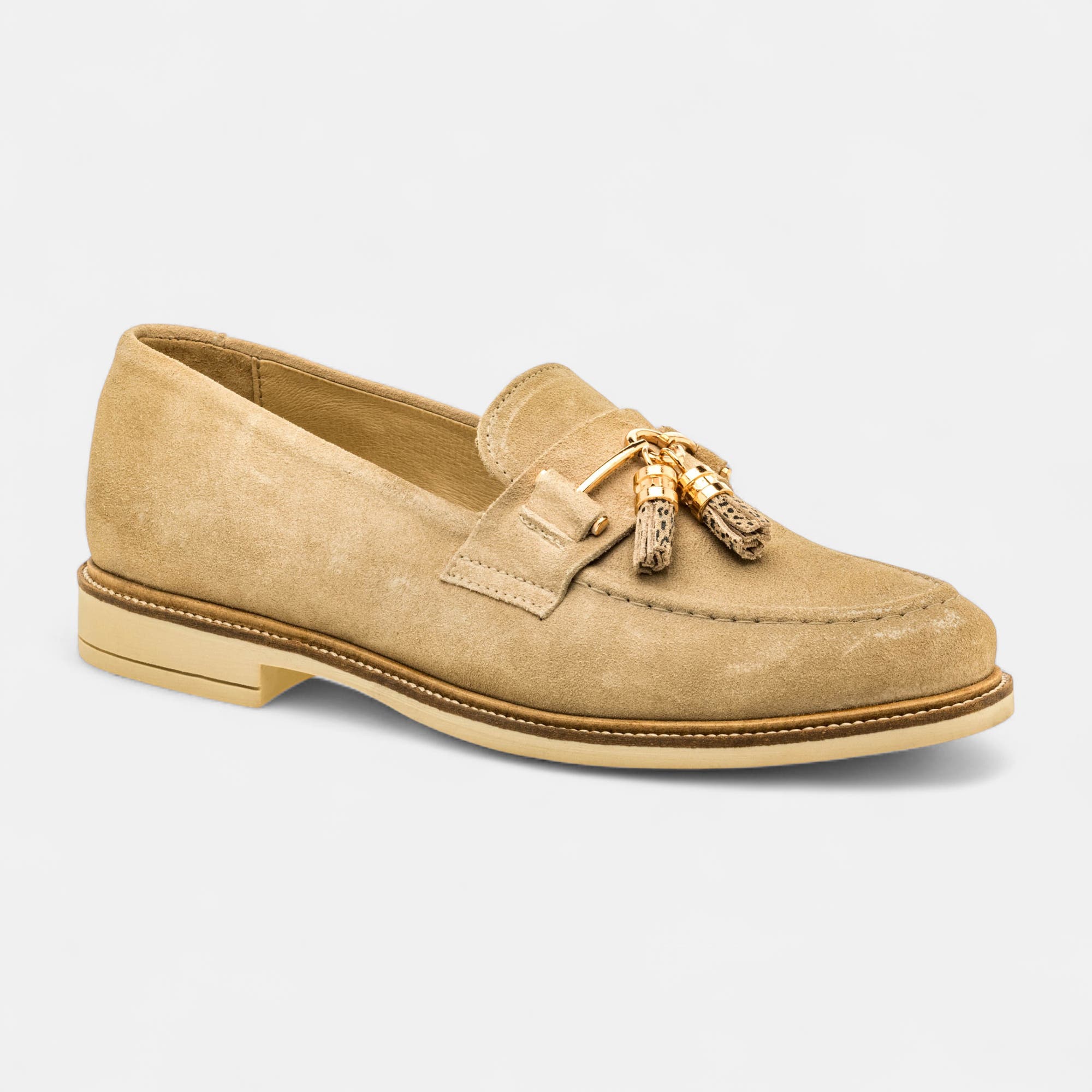 Mocassins Femme en cuir beige