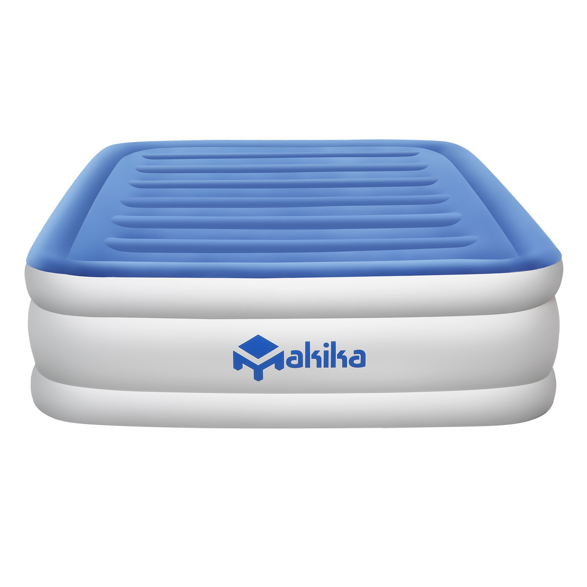 Makika Luftmatratze / Luftbett Selbstaufblasend Doppelbett - Blau / Weiß