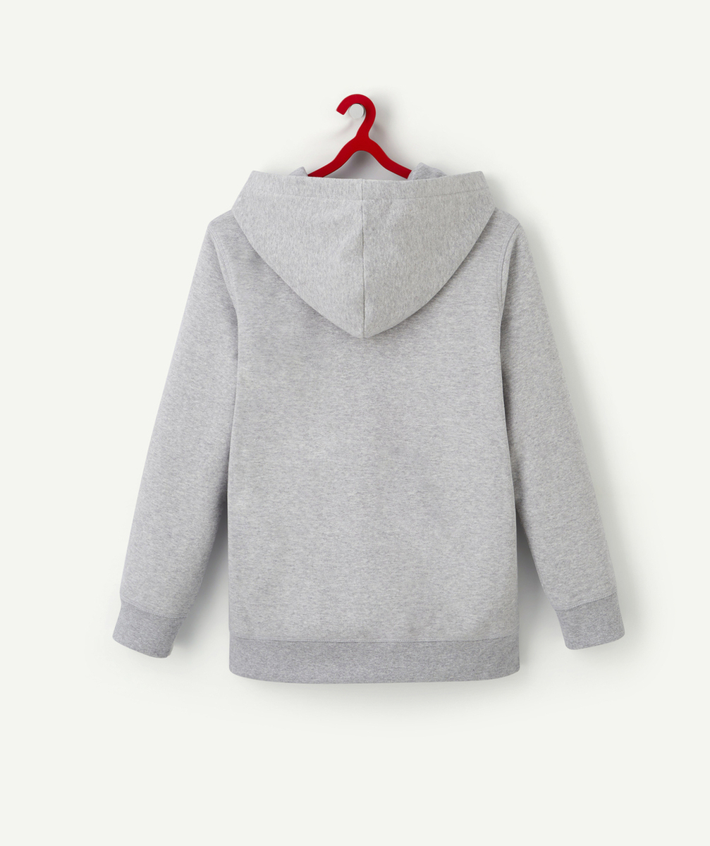 NEW BALANCESWEAT À CAPUCHE GRIS GARÇON ESSENTIALS STACKED LOGO