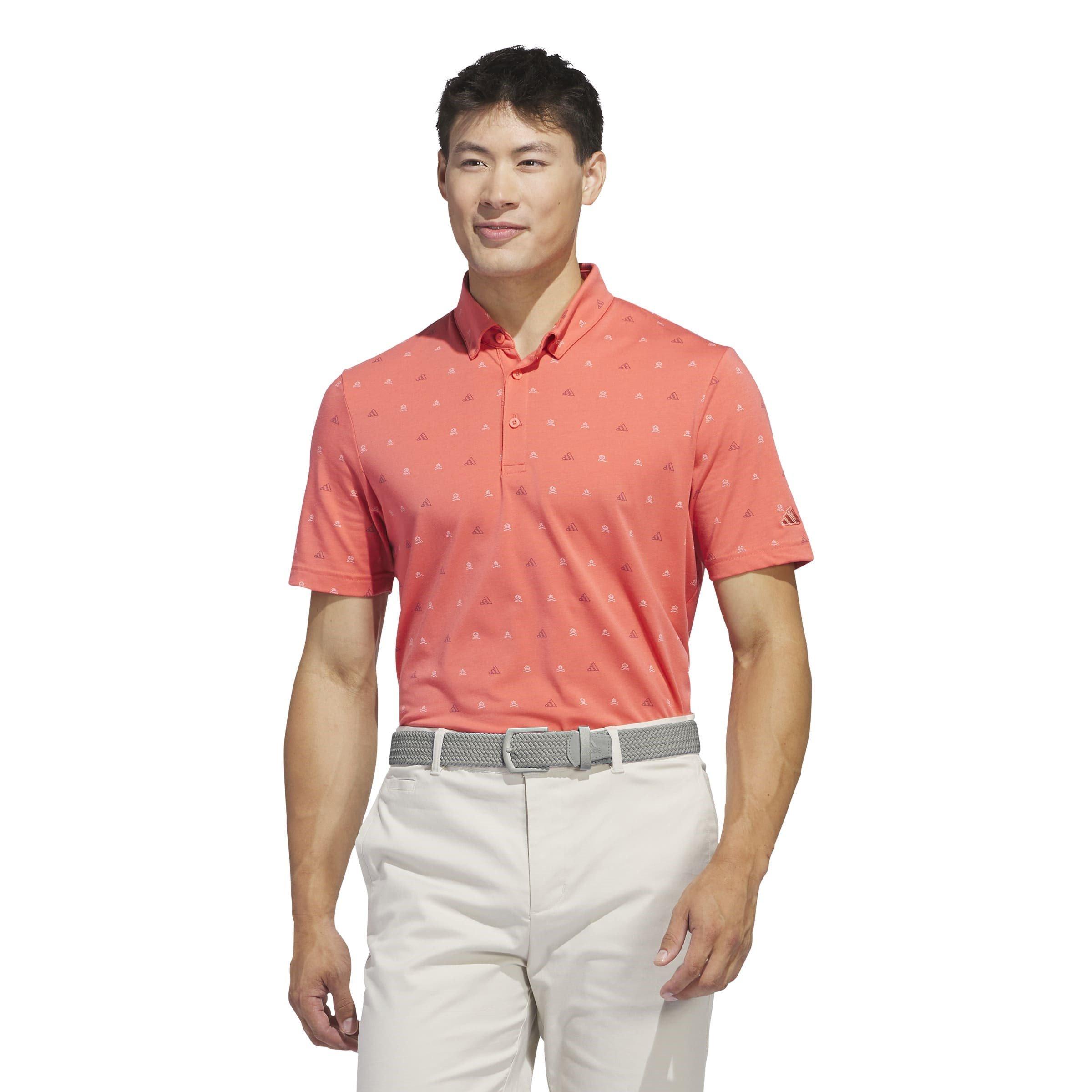 adidas Go To Mini Crest Print Polo Shirt Mens