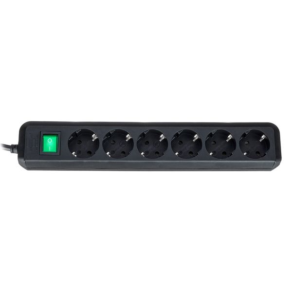 Brennenstuhl Eco-L 6 Way Split Sw 3m BK