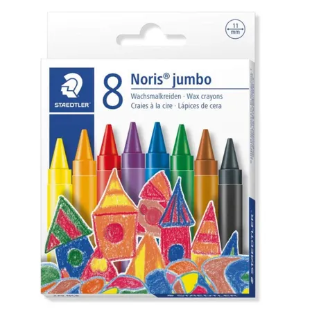 STAEDTLER® Noris Club jumbo Wachsmalkreide, 11 mm, 8 Stück