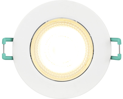 LED inbouwspot, draaibaar, IP44, 5,5W, 550 lm, verstelbaar, wit, Ø 8,7/6,8-7,4 cm, 230V