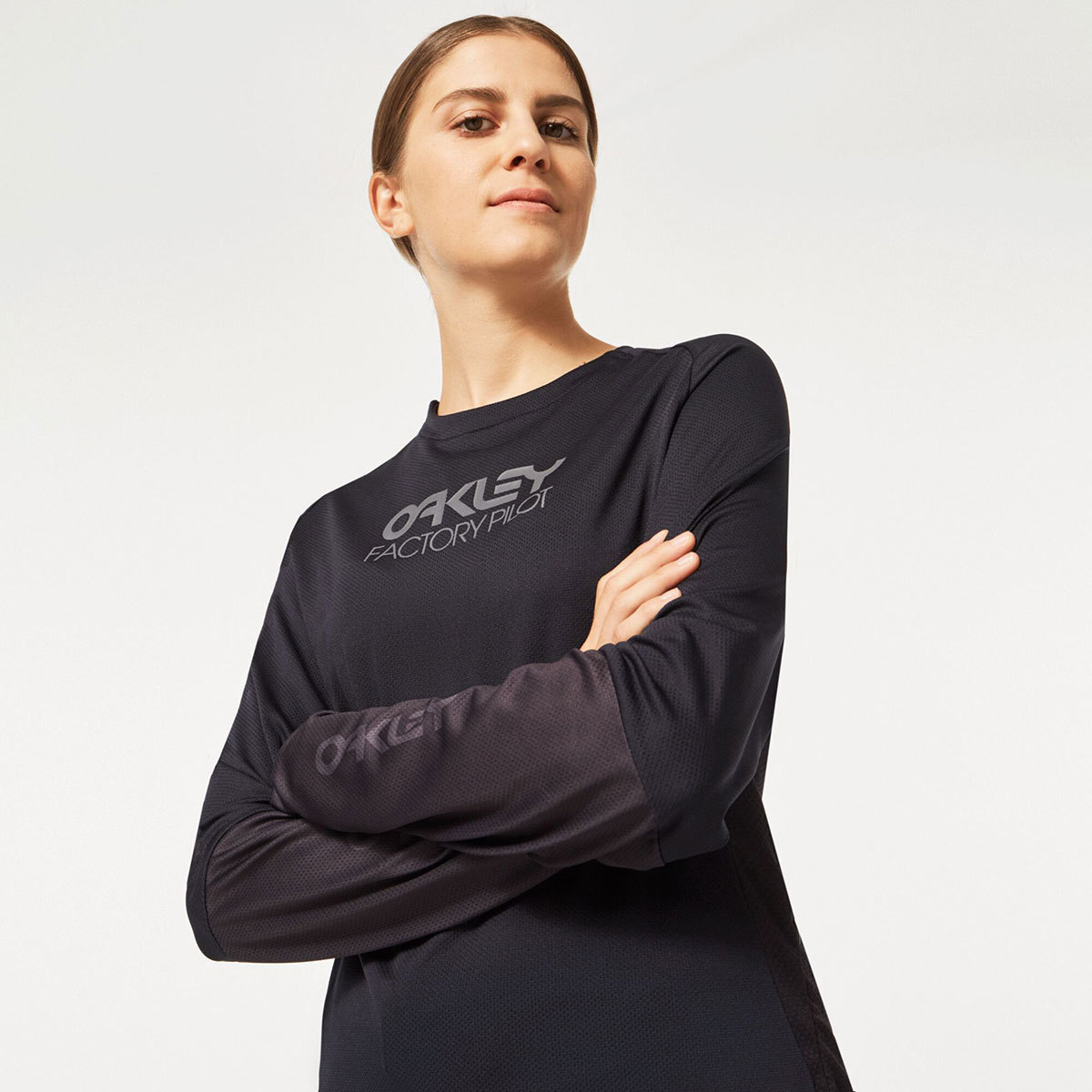 Oakley Factory Pilot II MTB Fietsshirt Lange Mouwen Zwart Dames