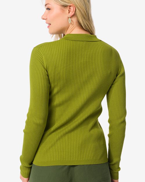 gilet côtelé pour femmes vert