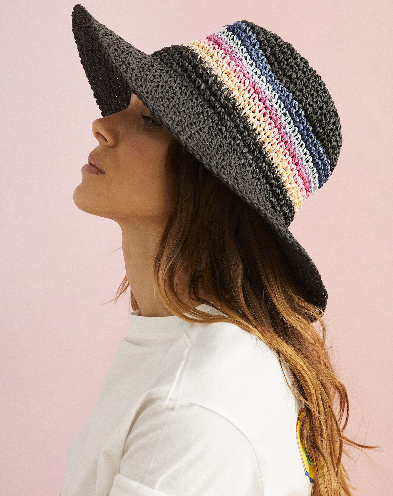 Wild Chapeau de paille Ruth noir