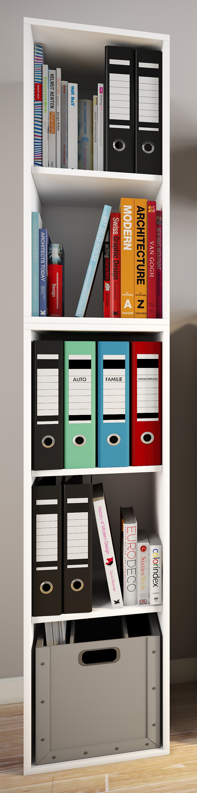 VCM Holz Büro Stand Regal Bücher Ordner Aktenregal Ordnerregal Bücherregal Lona l 5f