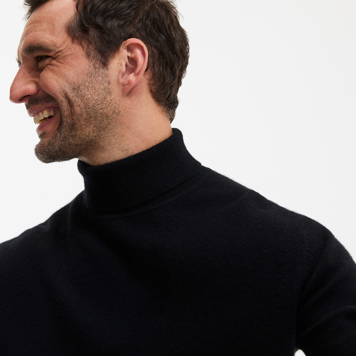COLEÇÕES LA REDOUTE<br>Suéter de gola alta em cashmere, fabricado na Europa
