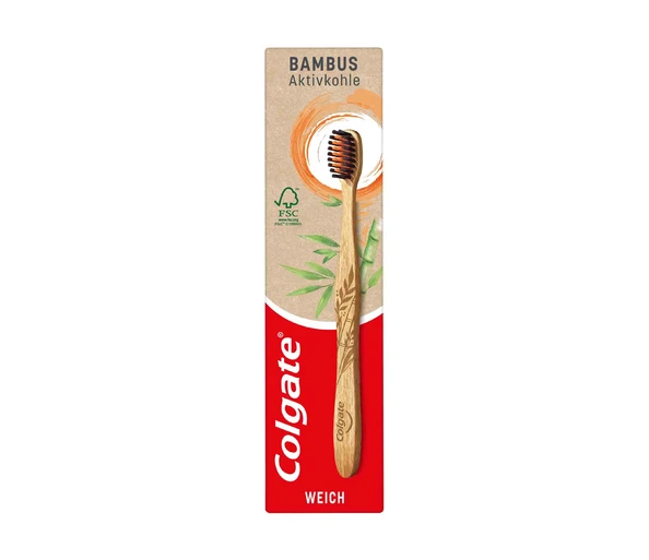 Colgate Bamboo Aktivkohle Weich Zahnbürste
