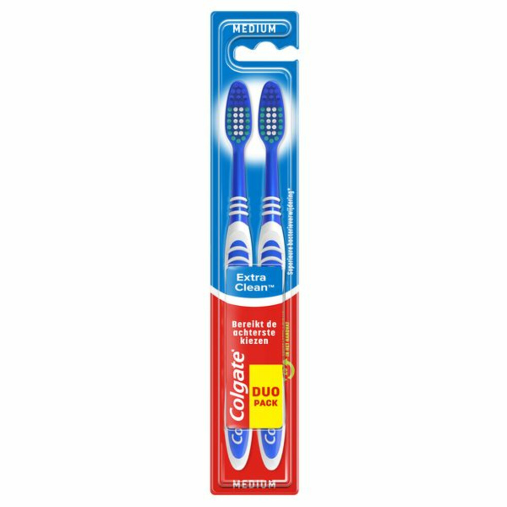 12x Colgate Tandenborstel Extra Clean Medium2 stuks