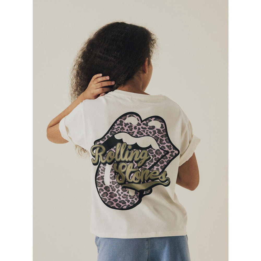 Køb Name It Cloud Dancer Jill Rolling Stones Regular T-Shirt