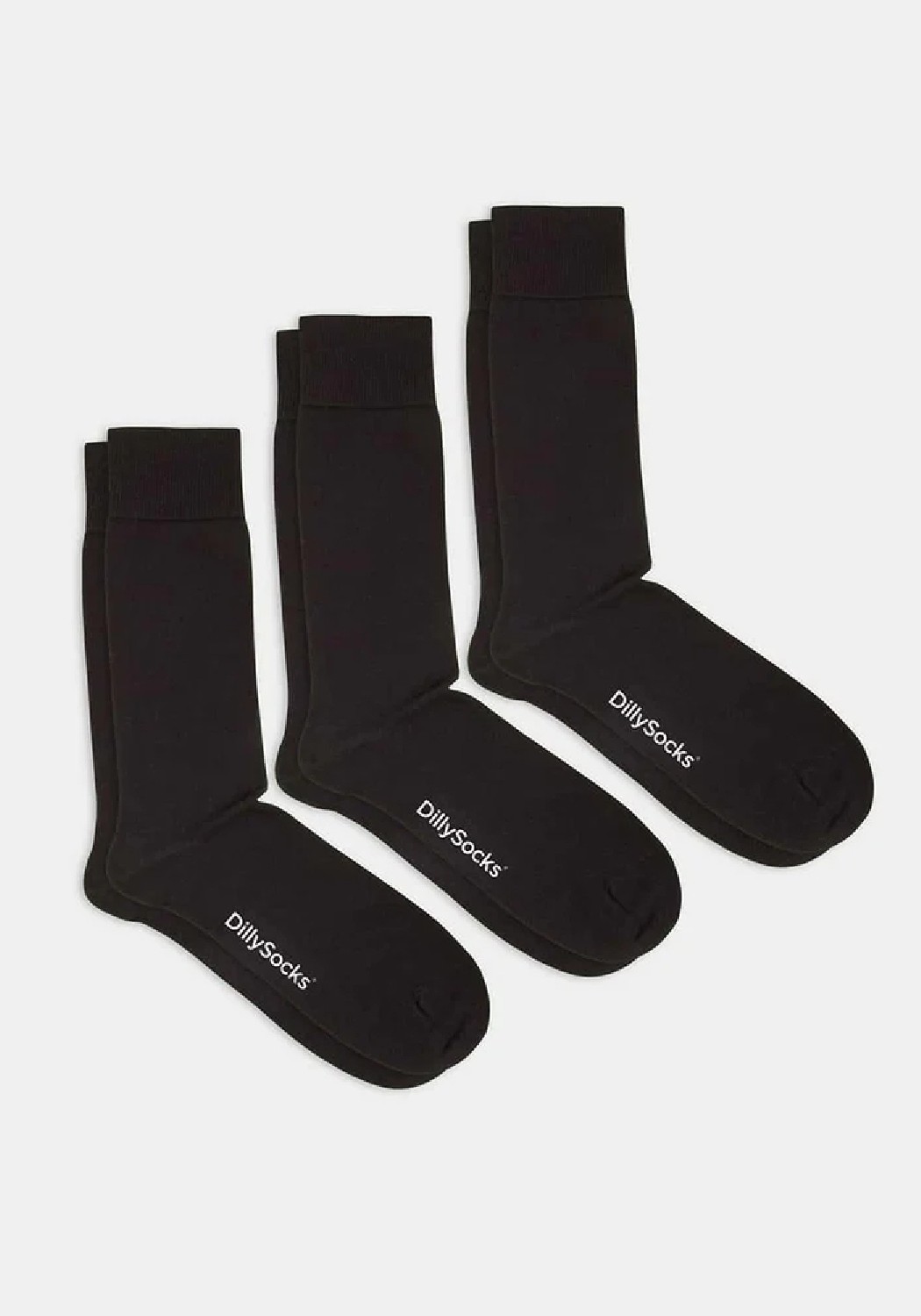 DillySocks Socken 3er-Pack Smooth Night Black