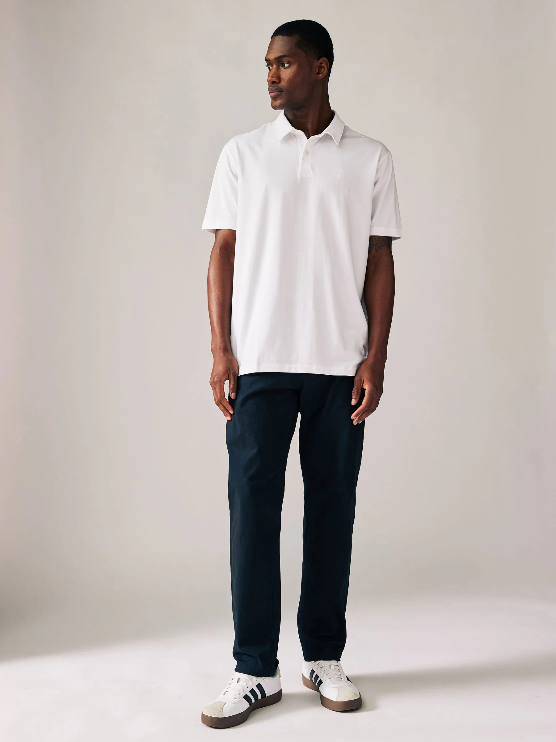 Naturel/eenkleurig - Normale Pasvorm - Set van 5 jersey poloshirts met korte mouwen