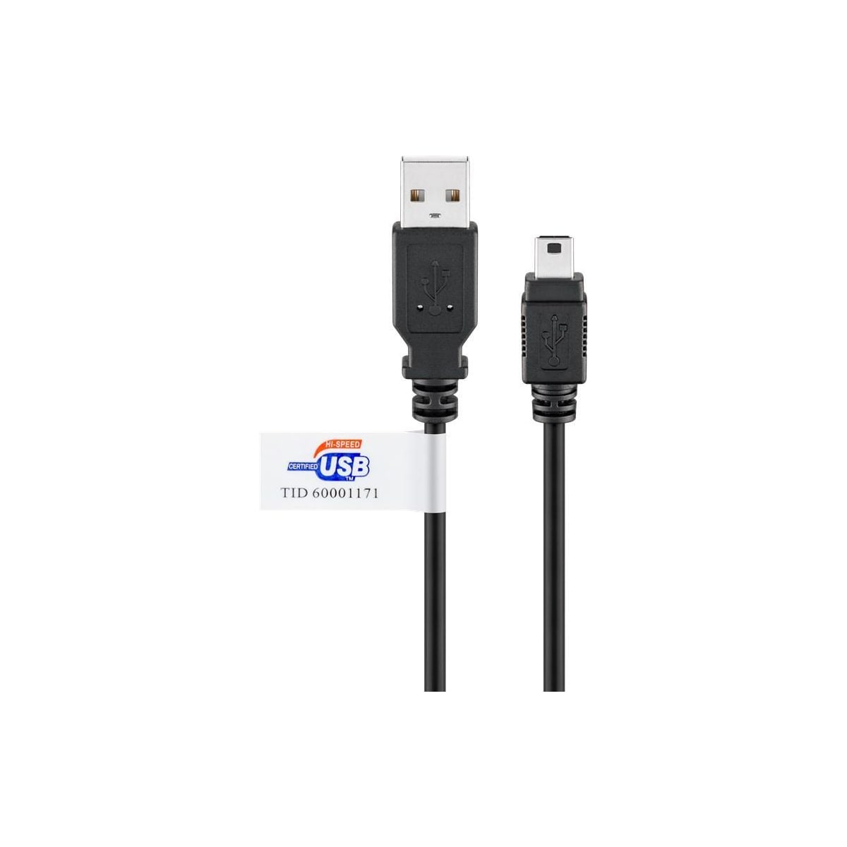 Goobay USB 2.0 Hi-Speed-kabel med USB-sertifikat, svart