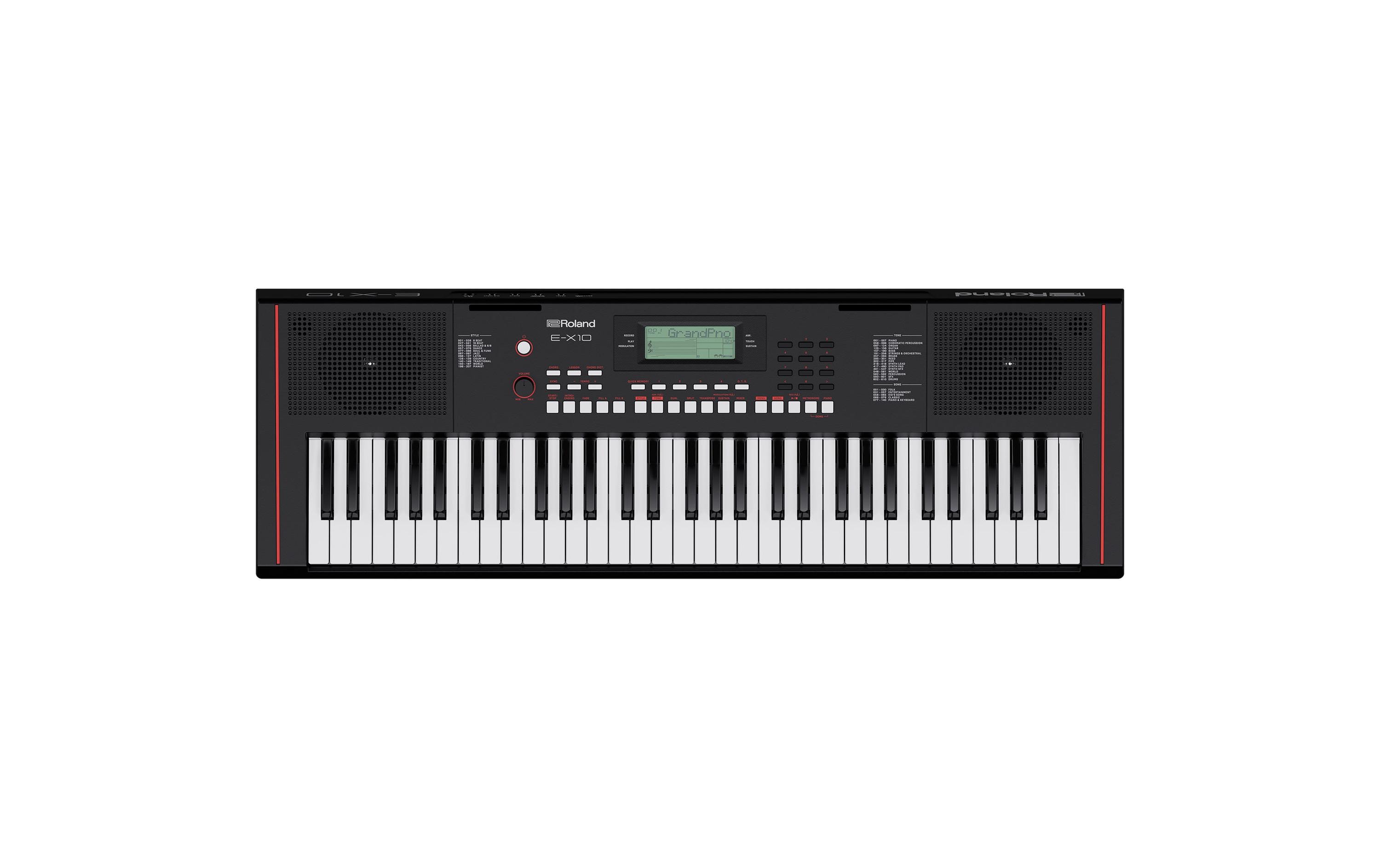 Keyboard E-X10<br>Modernes, tragbares Keyboard mit besonderer Qualität