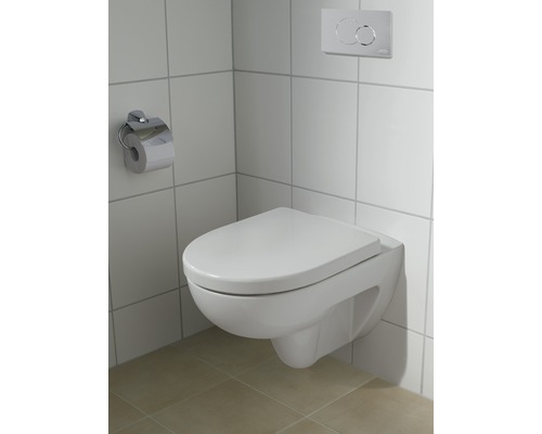 GEBERIT Renova wandclosetset, randloos, glanzend wit met toiletzitting CG02035000