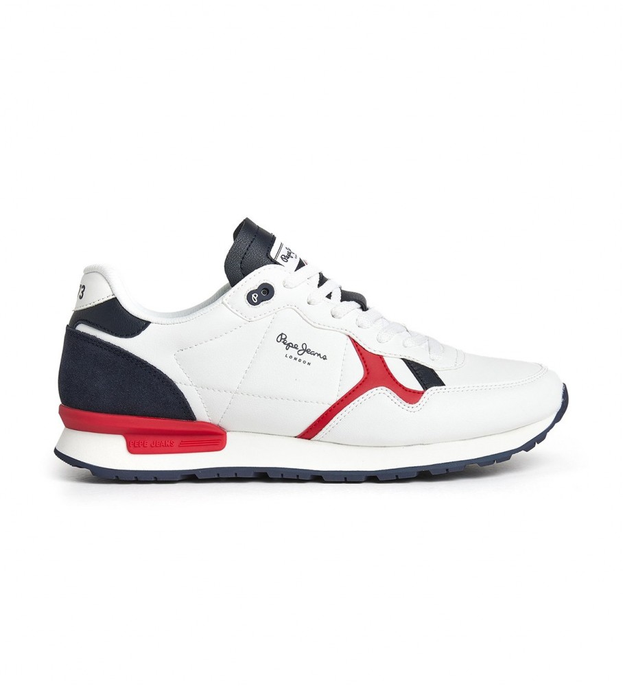 Tênis Pepe Jeans Brit Basic M de couro branco