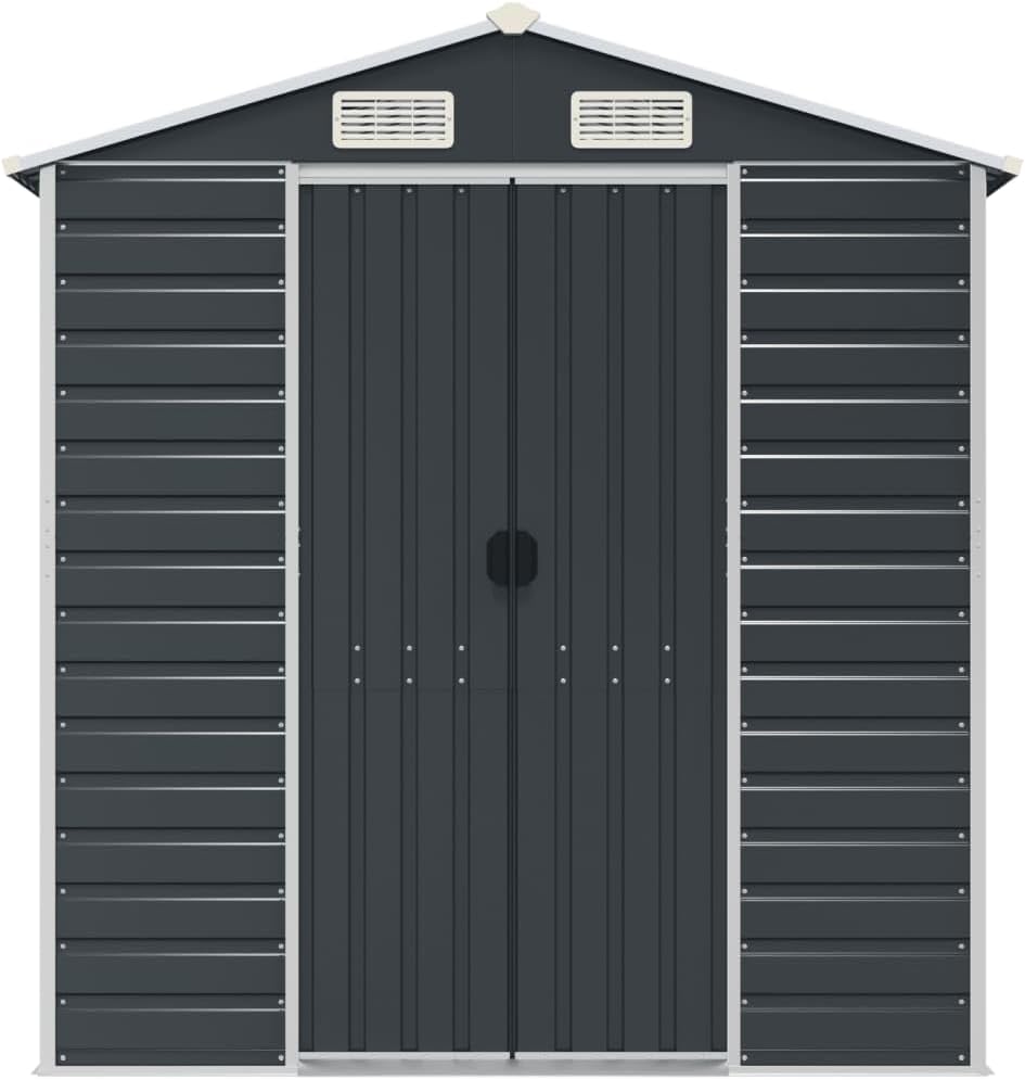 Kangmusi Ger?tehaus Anthrazit 191x385x198 cm Verzinkter Stahl, kangmusi3188256