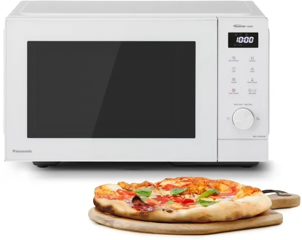Panasonic NN GD 34 - 1000 W mikrobølgeovn - 1000 W grill - Time Plus-funktion - 14 automatiske programmer - Automatisk afrimning - Børnesikring - Aqua Clean-program - hvid (NN-GD34QWEPG)