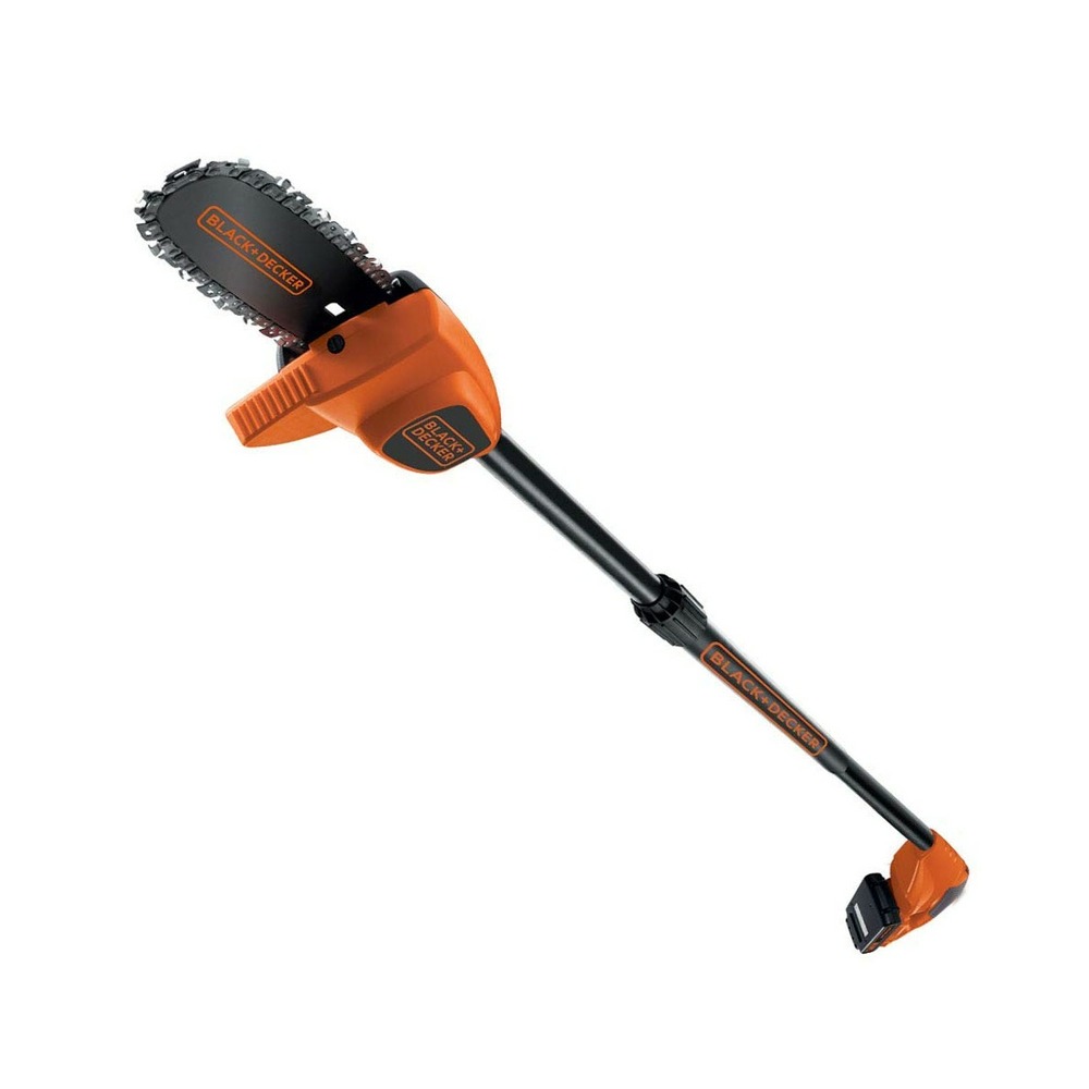 Scie d'élagage 18v batterie 2 ah + chargeur manche télescopique 2.92m max black & decker gpc1820l20