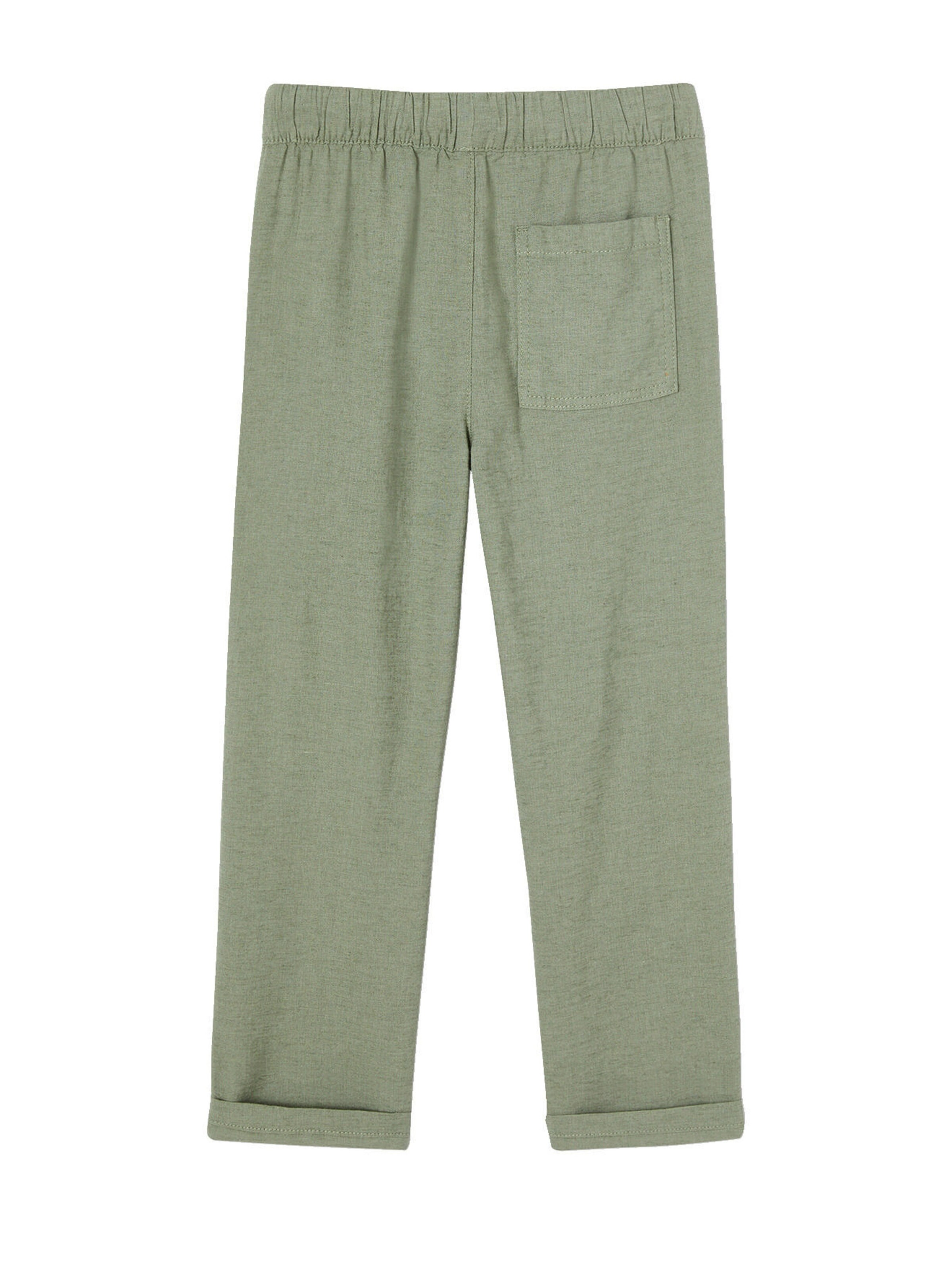 Vertbaudet Jungen Hose mit Leinenanteil grün