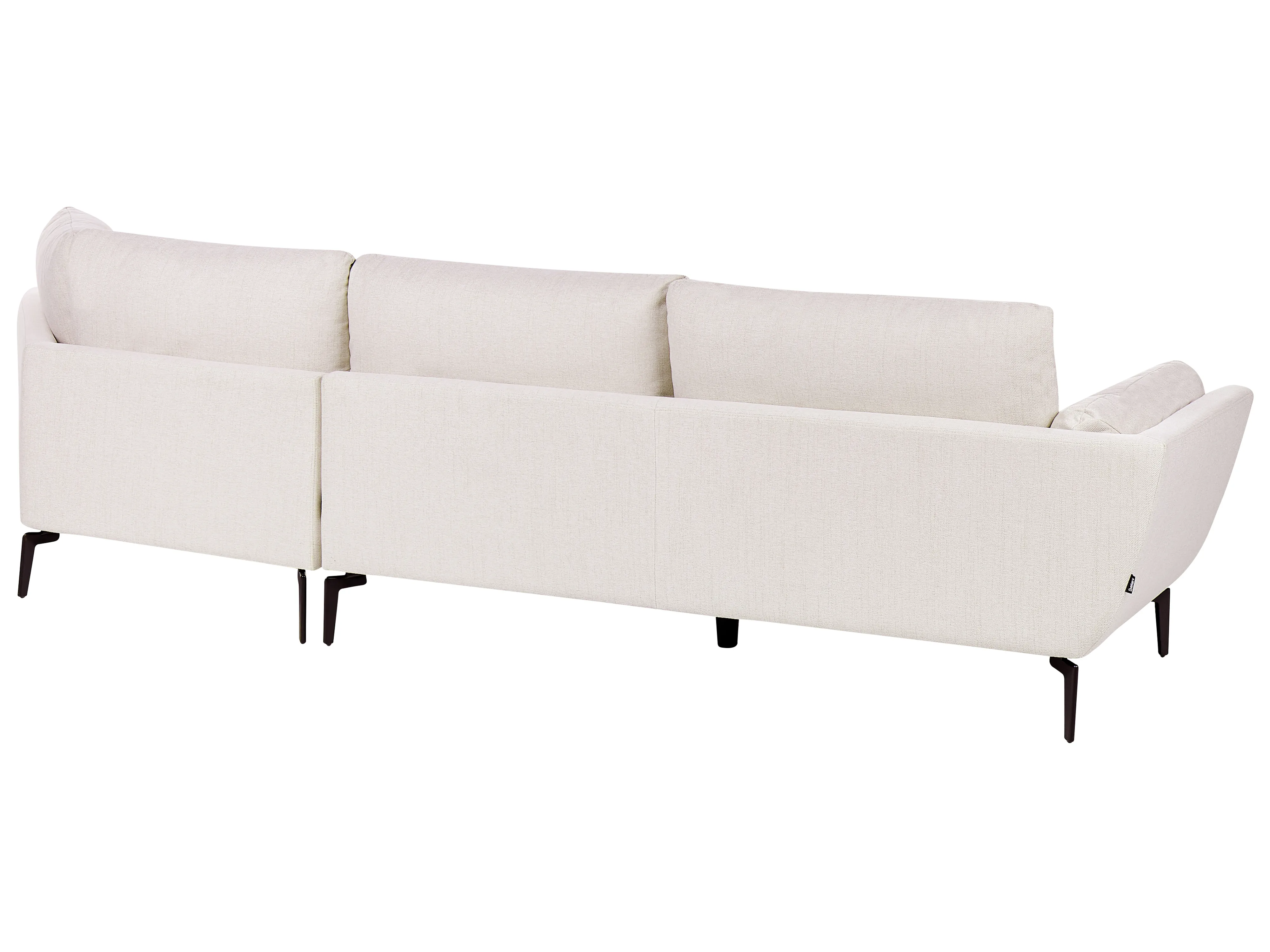 Bank 3-zits KANSSELI Stof Lichtbeige