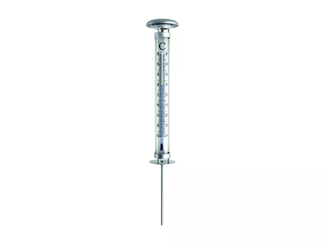 Thermomètre géant de jardin led solaire