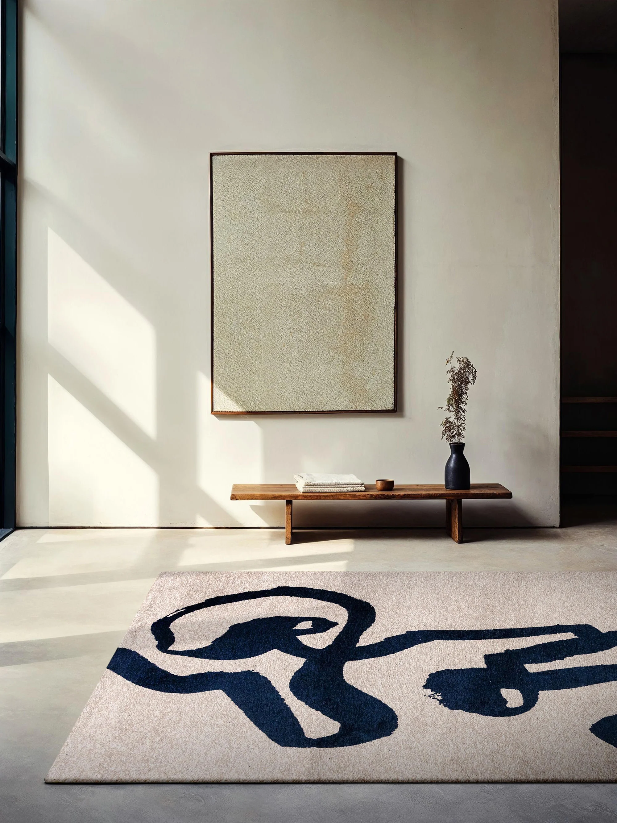 Wasbaar jacquard in- & outdoor vloerkleed Ribbon