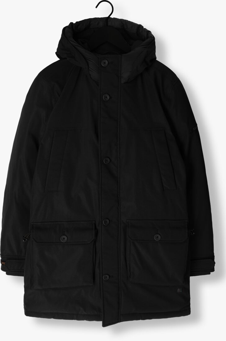 CAST IRON zwarte cast iron  parka jacket high twill ramture