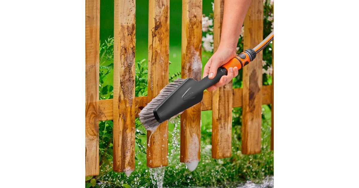 GARDENACleansystem schoonmaakset met handborstel M Soft, zeepstaafjes wasborstel  (Grijs, 18863-20)
