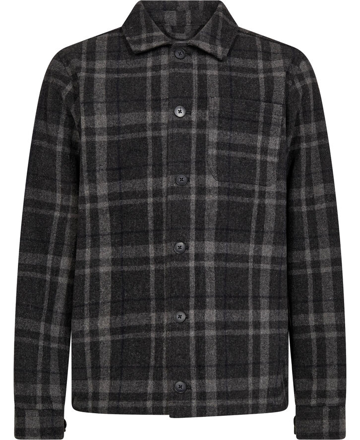 Casual Friday CFJENKEY unlined checked jacket Dark grey melange