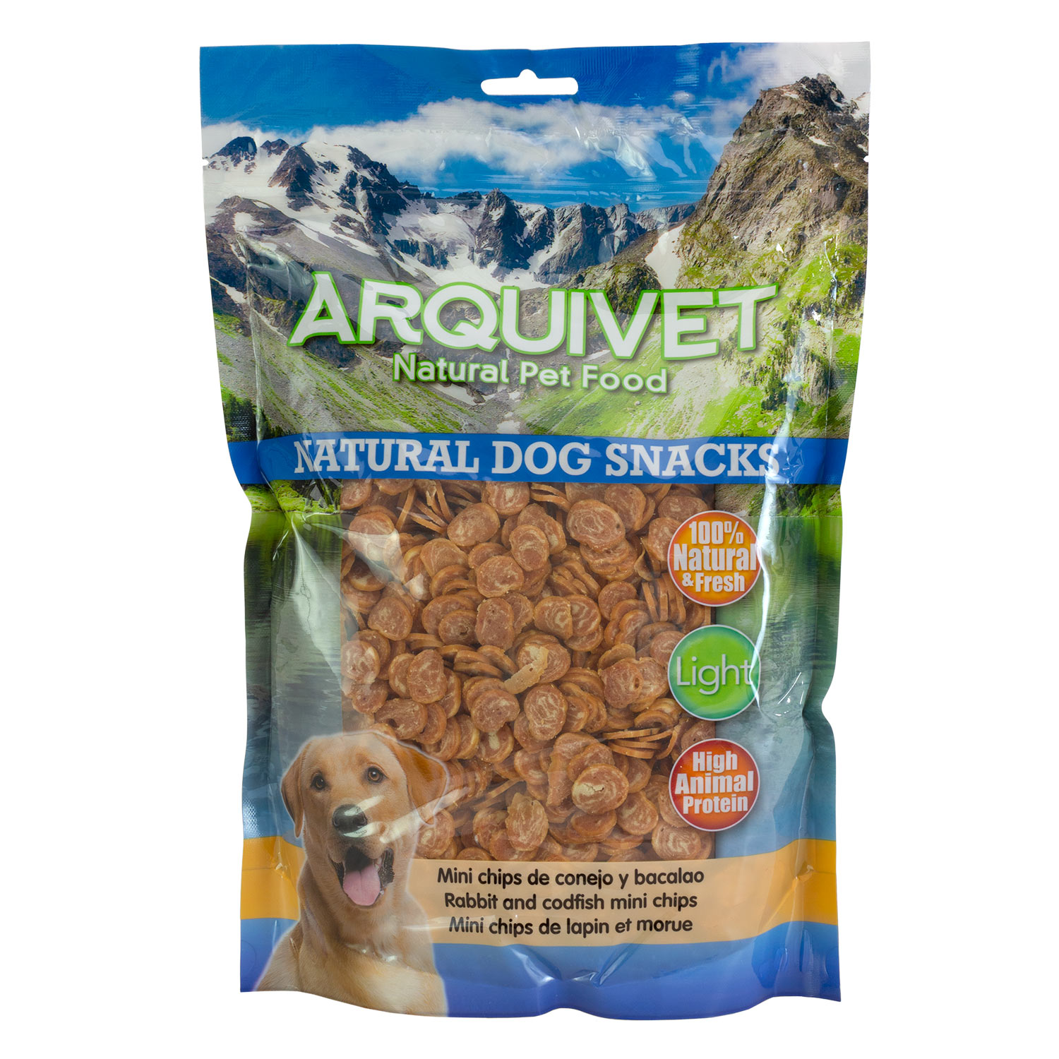 Mini Chips de Coelho e Bacalhau 1kg - Petiscos Naturais