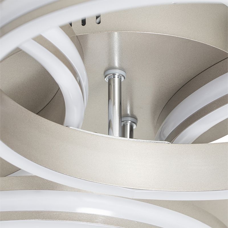 Plafondlamp staal incl. LED 3-staps dimbaar 4-lichts - Navara