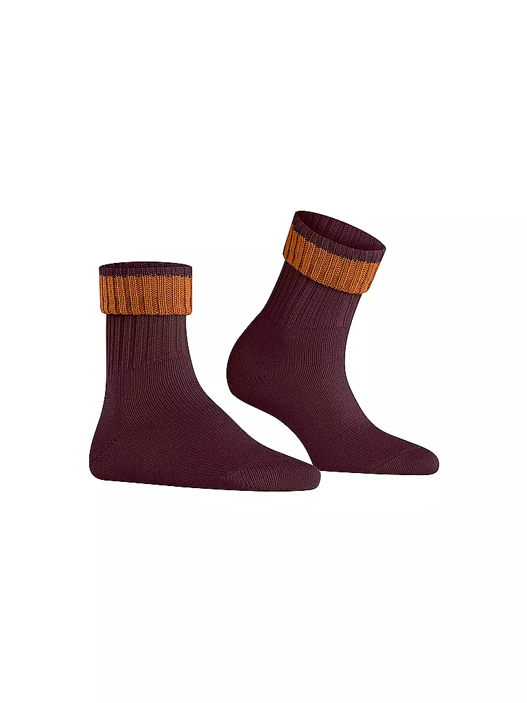 BURLINGTON Damen Socken PLYMOUTH 36-41 claret dunkelrot