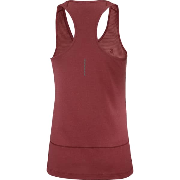 Débardeur trail SALOMON T SHIRT CROSS RUN GRAPHIC TANK W CABERNET