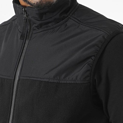 Veste Polaire Zippée Sans Manches Noir