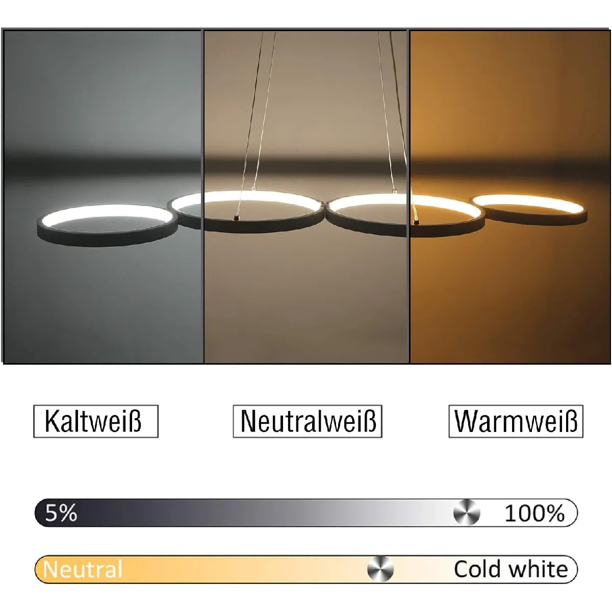 Nettlife Suspension LED - Blanc Moderne