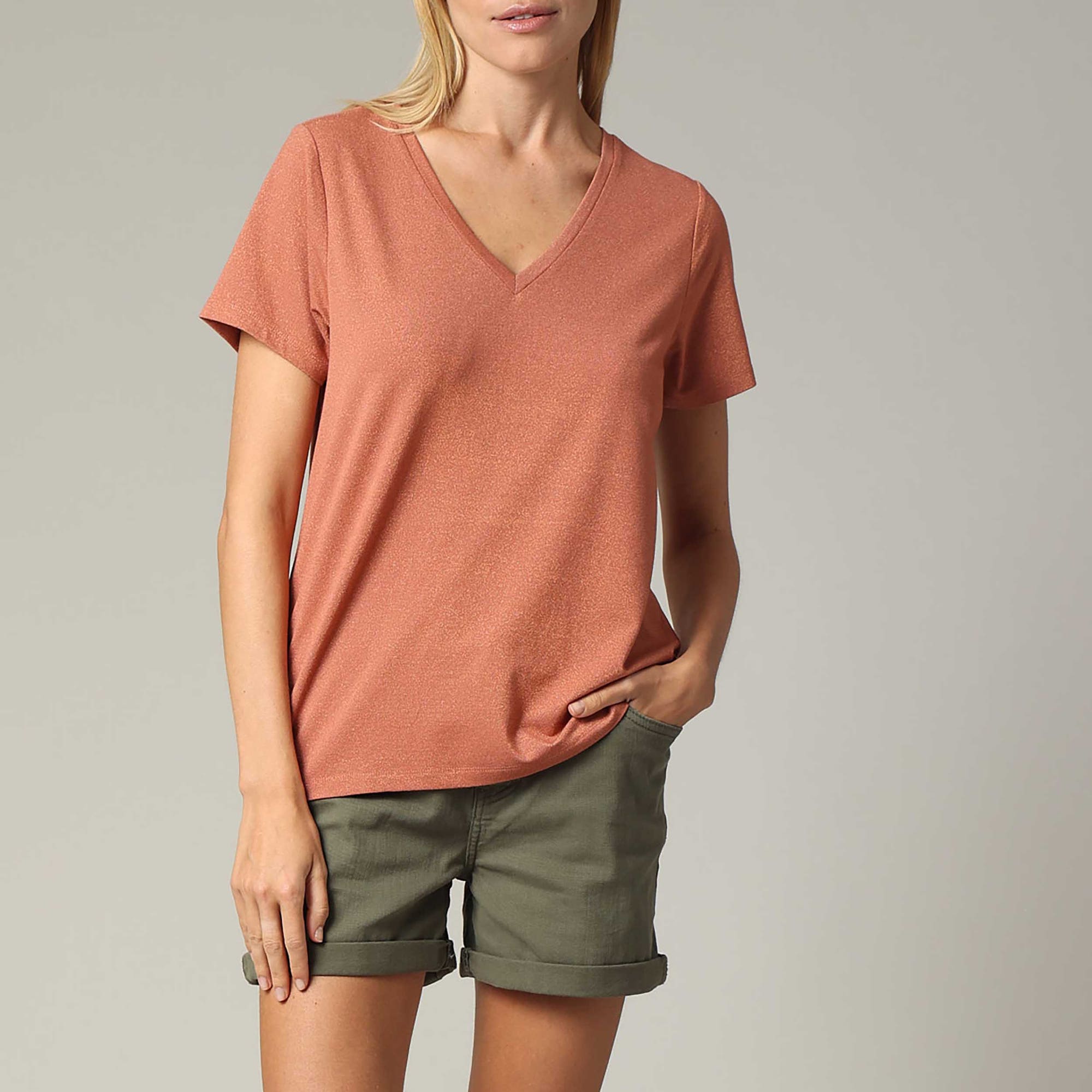 T-shirt Femme marron