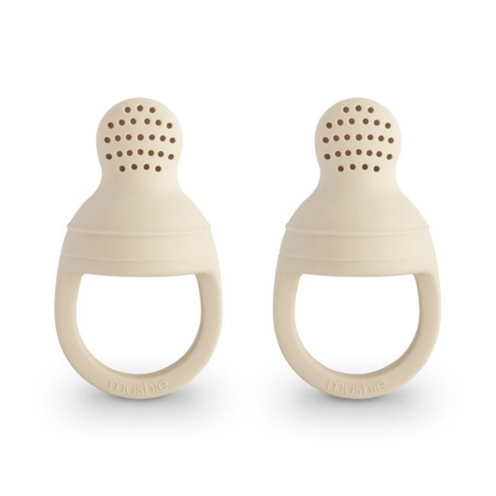 Køb Mushie Shifting Sand Silikone Fresh Food Feeder 2-Pak