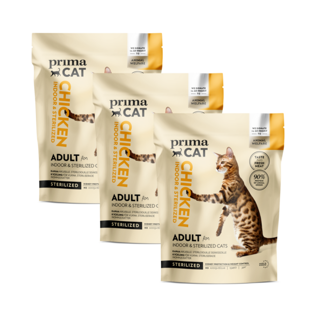 Prima Cat Adult Sterilized au poulet pour chat stérilisé