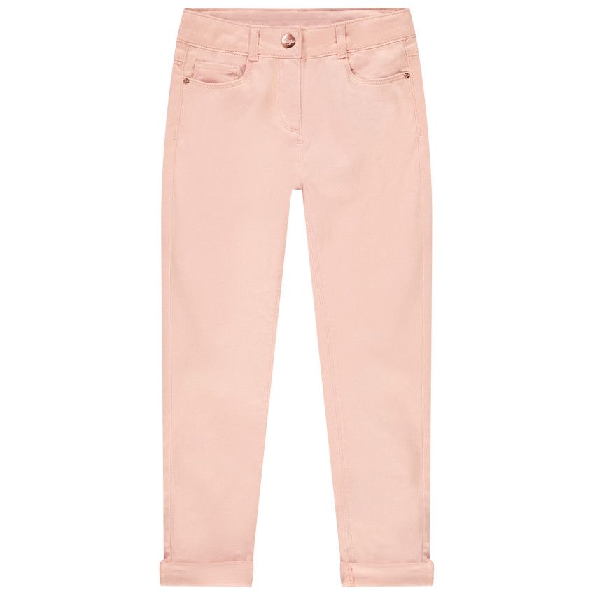 Pantalon en twill uni pour fille - Multicolore