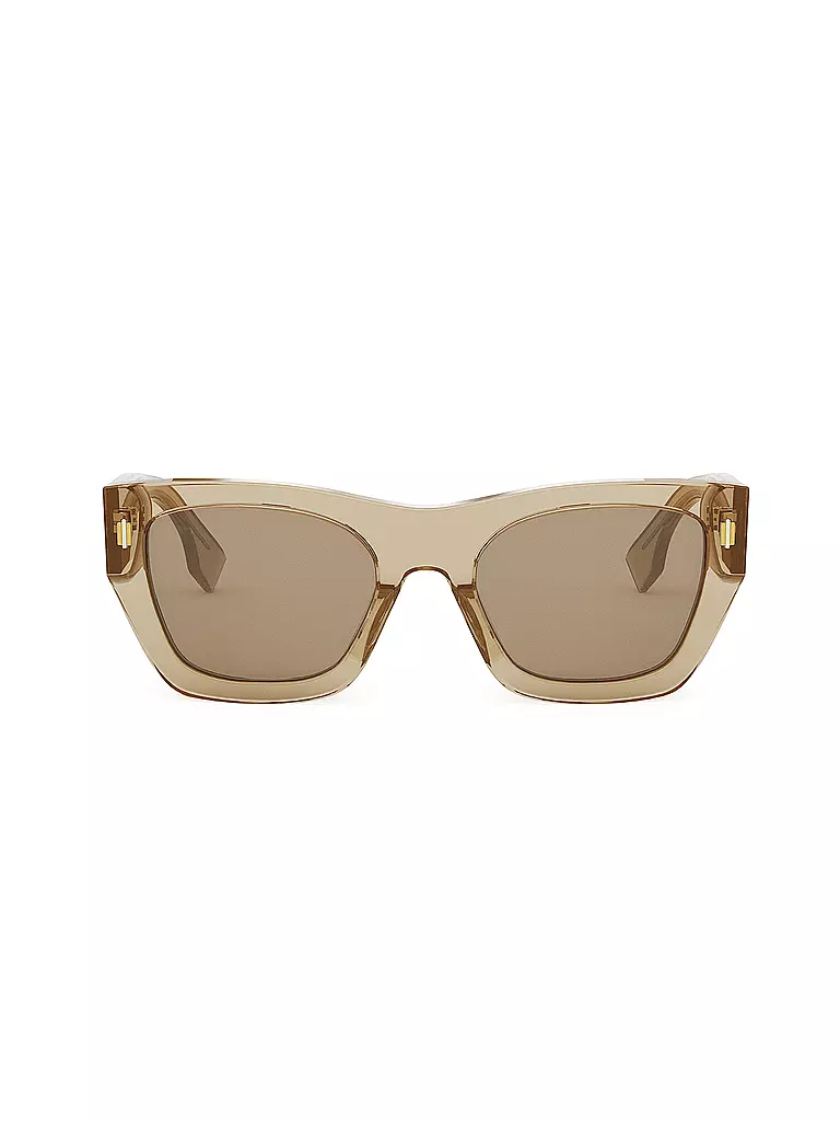 FENDI FENDI Roma braune eckige Sonnenbrille beige