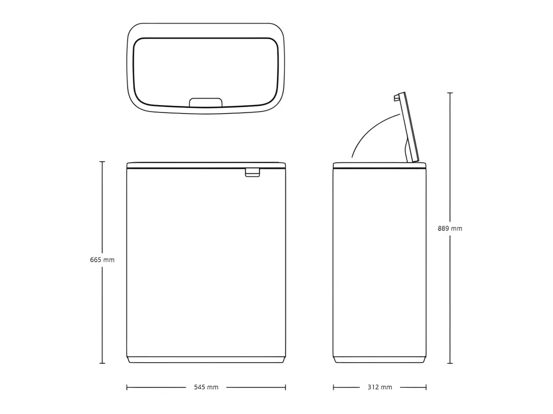 Brabantia Poubelle à pédale 2x30l platinum - 211546