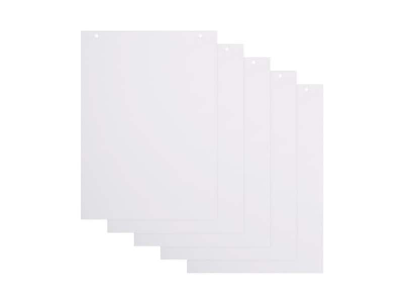 Bi-Office Flipchart Blanko, 5 Blöcke à 40 Blätter Flipchart-Block für Präsentationen