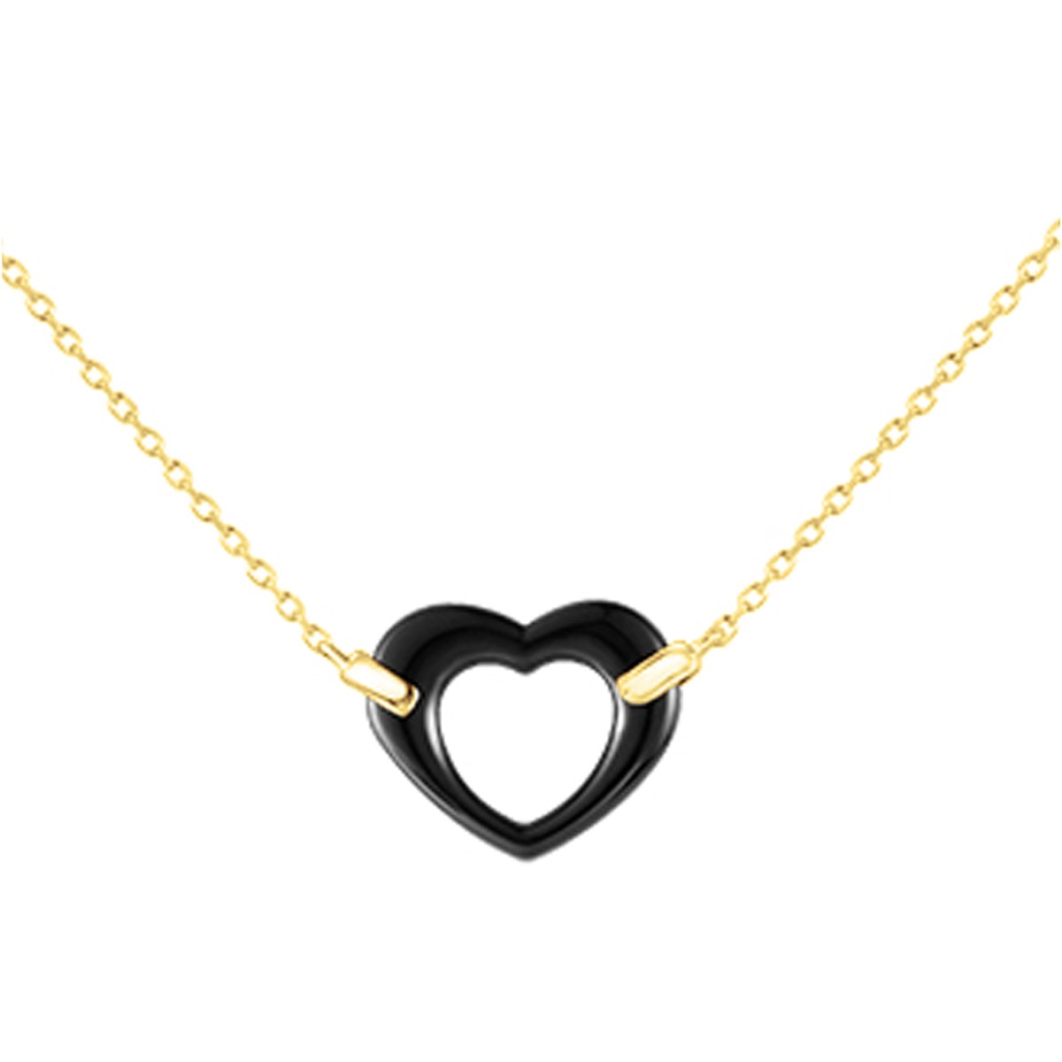 Collier en Plaqué Or avec oxyde de zirconium blanc