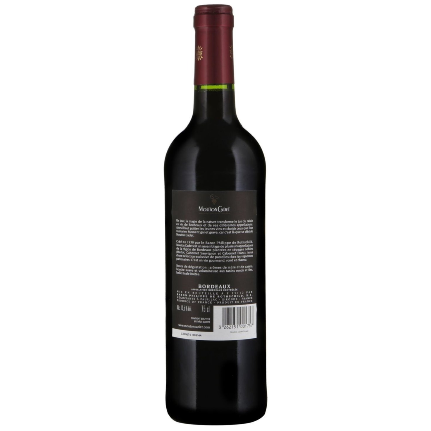 Bordeaux AC Mouton Cadet Baron Ph de Rothschild -75cl
