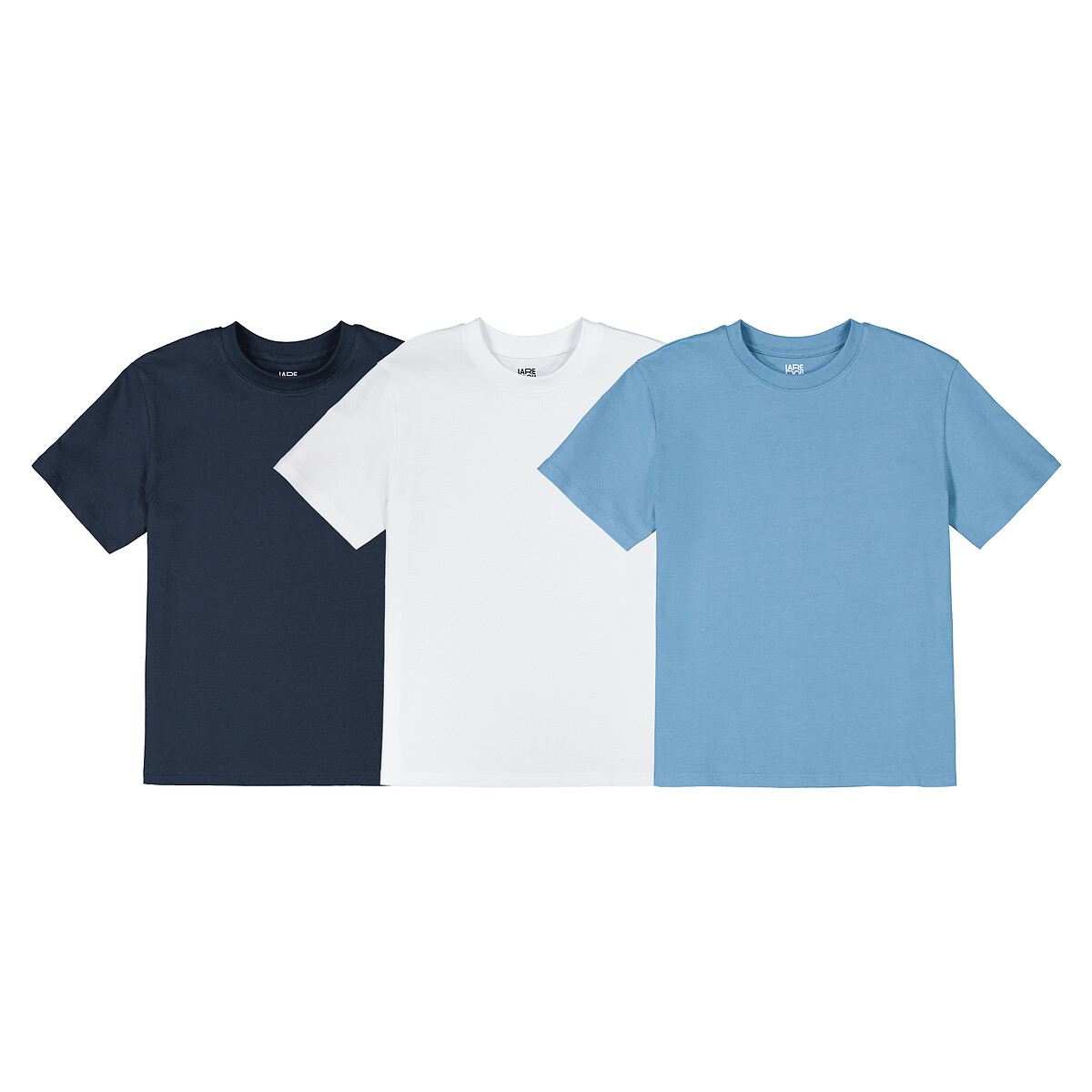 COLEÇÃO LA REDOUTE<br>Conjunto de 3 camisetas de gola redonda